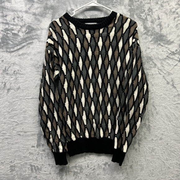 Vintage Le Tigre Sweater Mens Small 3D Knit Textured Wool Blend Cosby Granpacore - Picture 2 of 8